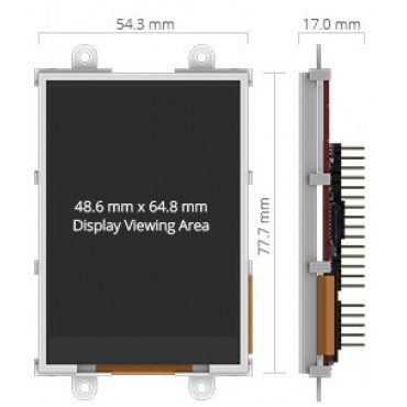 3.2" LCD Touch Screen Display with Adapter and microSD Card