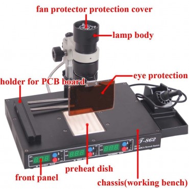 125x85 Infrared SMT SMD BGA Rework Station IRDA Welder