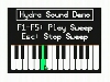 Piano demo by Nick Sabalausky showing off his multi-channel sound sythesizer API on the HYDRA.
