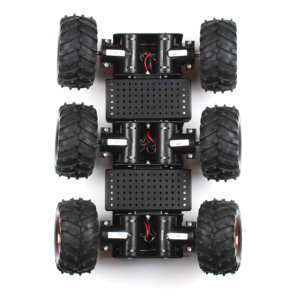 Wild Thumper Robot Kit - Bottom view of the chassis.