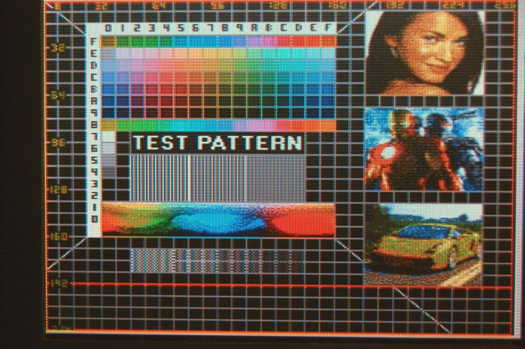 The C3 Synapse Test Pattern on a 256x224 screen resolution.